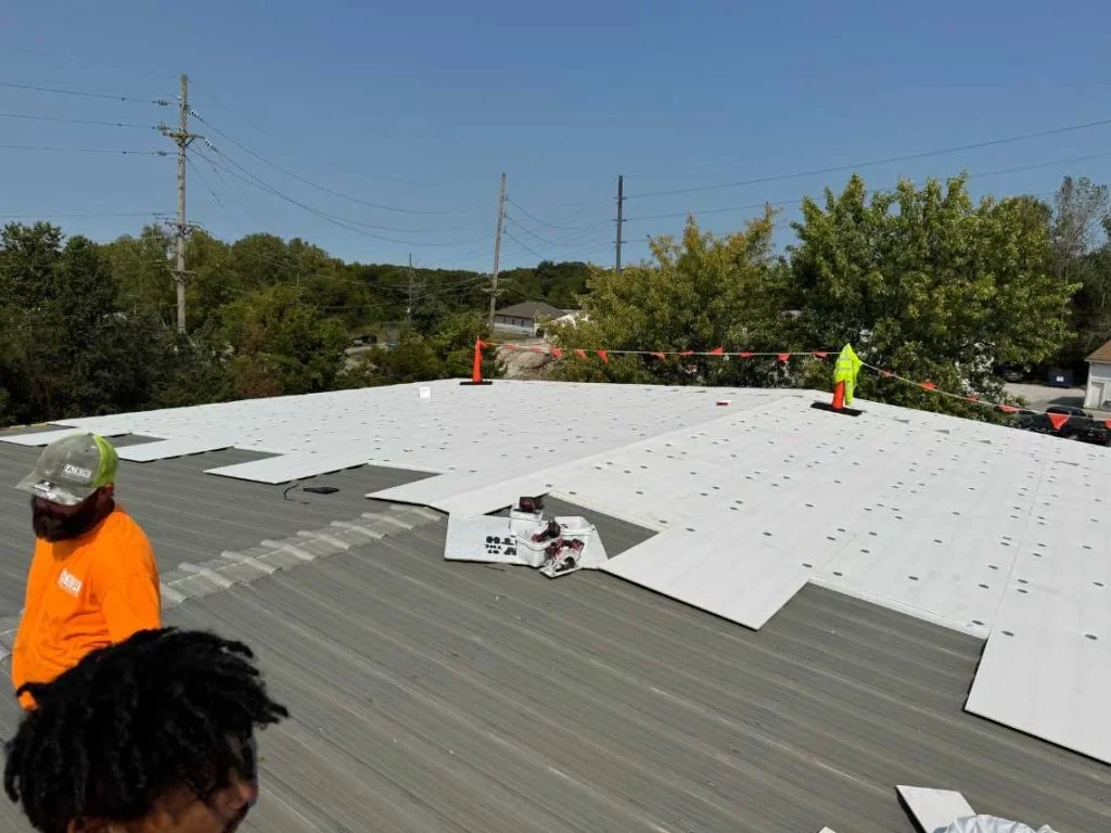 Low slope commercial roof in the Fox Cities